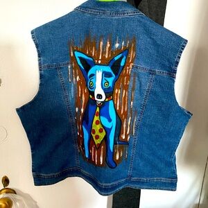 😻😻Hand painted vest. Size L